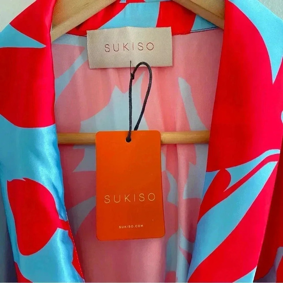 SUKISO WOMEN'S ELSA WRAP DRESS Large - Picture 4 of 11